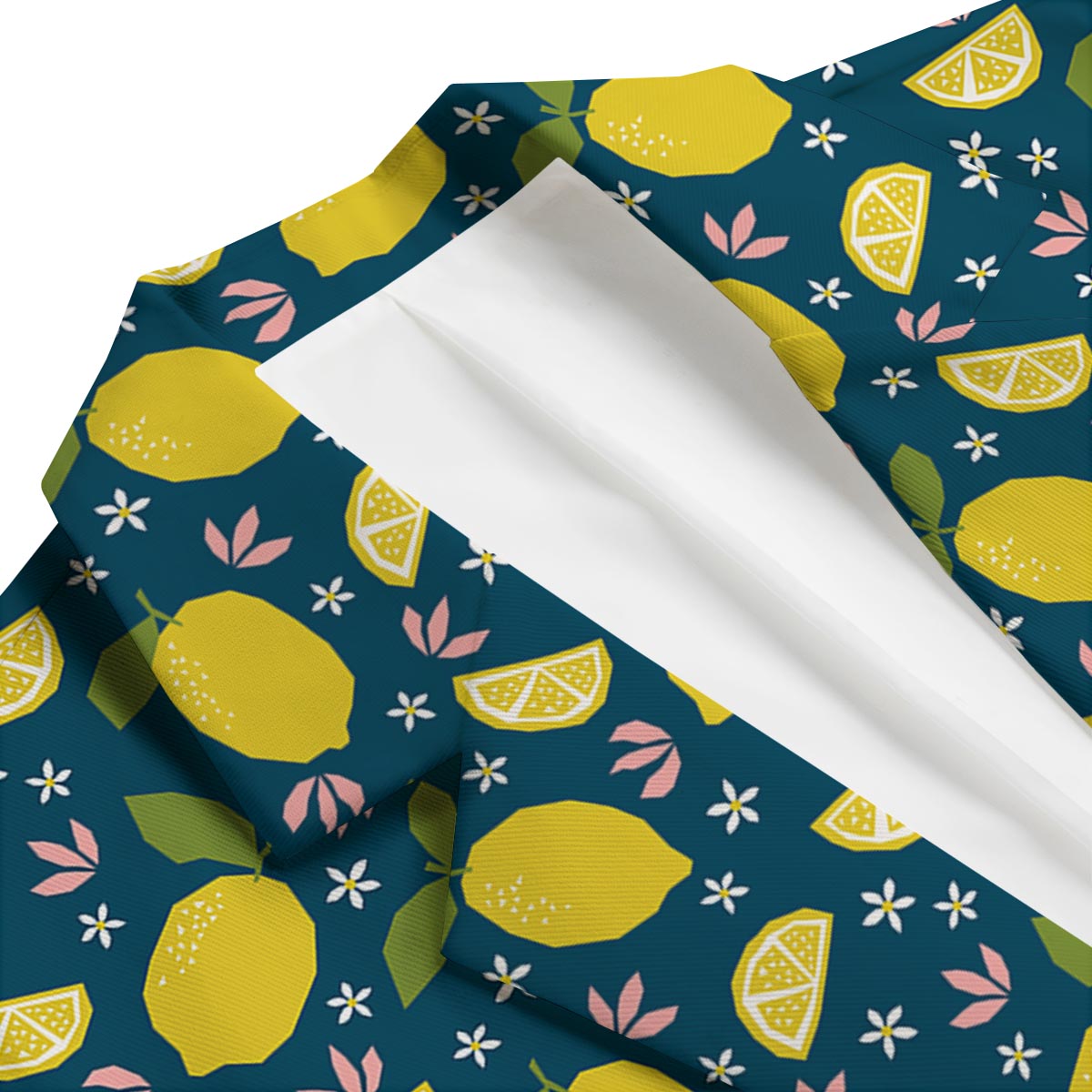 Pattern Print Lemon Men's Blazer-grizzshop