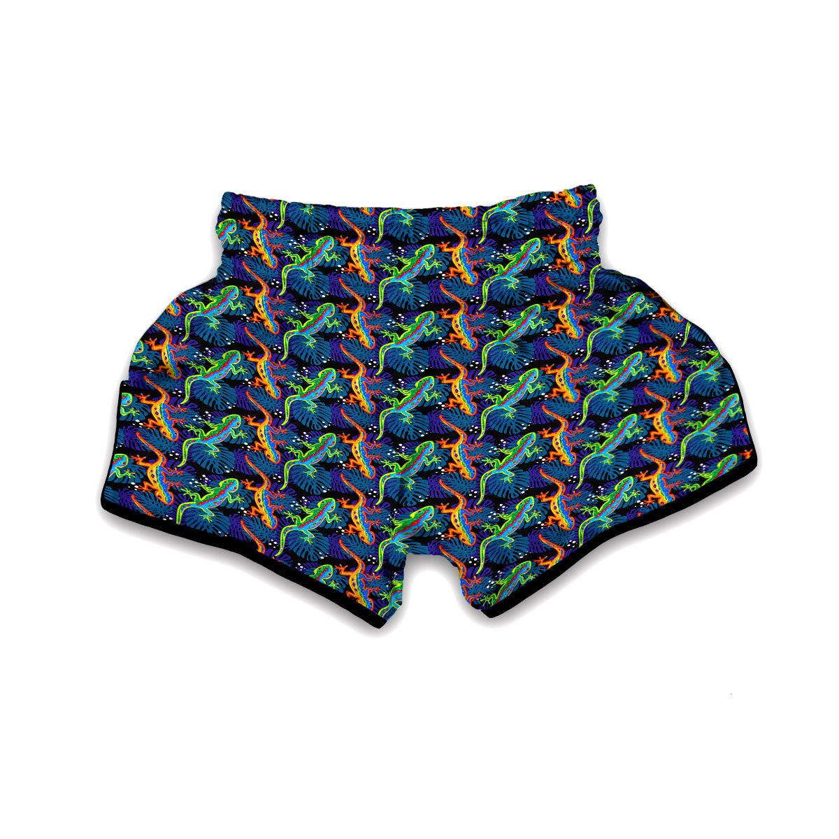 Pattern Print Lizard Muay Thai Boxing Shorts-grizzshop