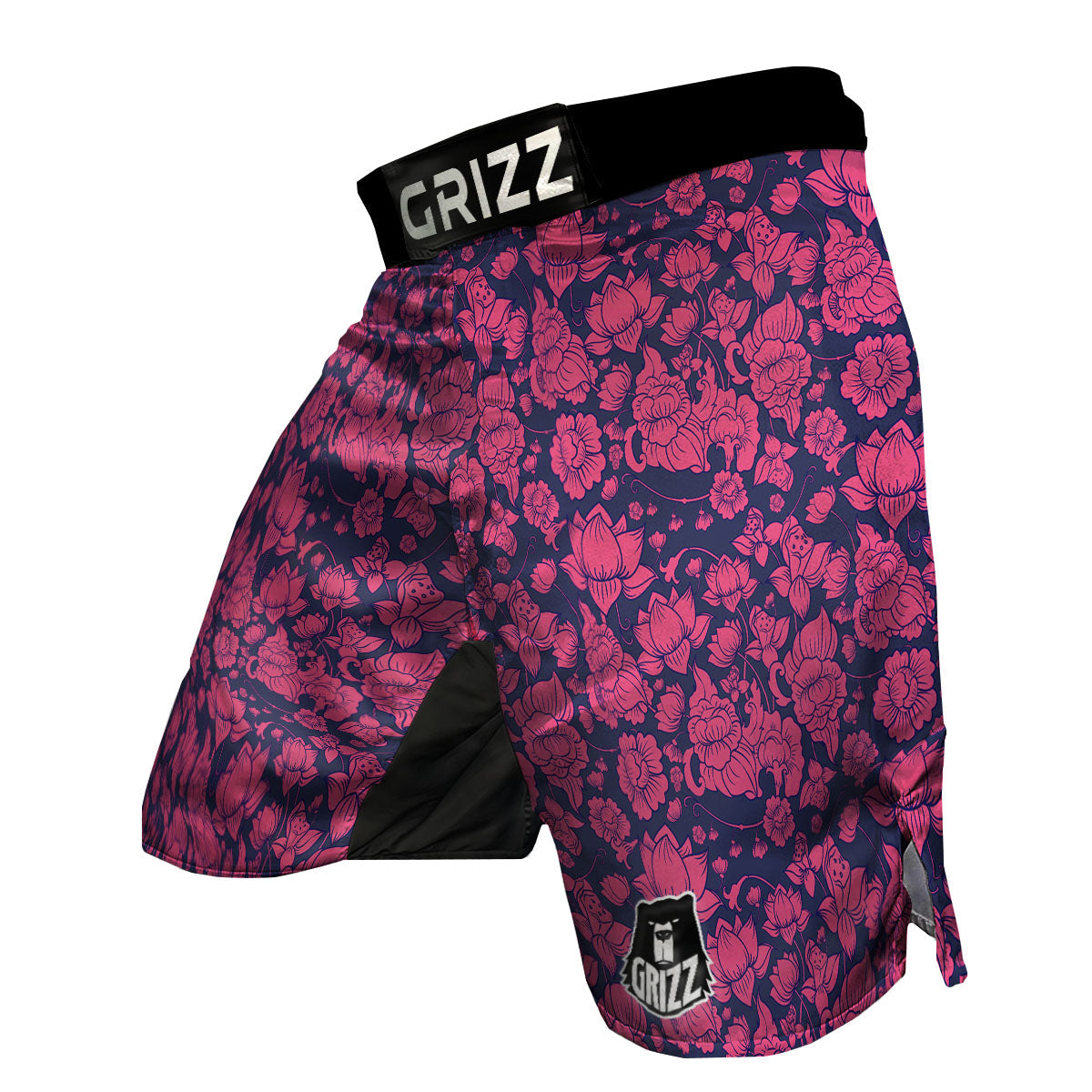Pattern Print Lotus MMA Shorts-grizzshop