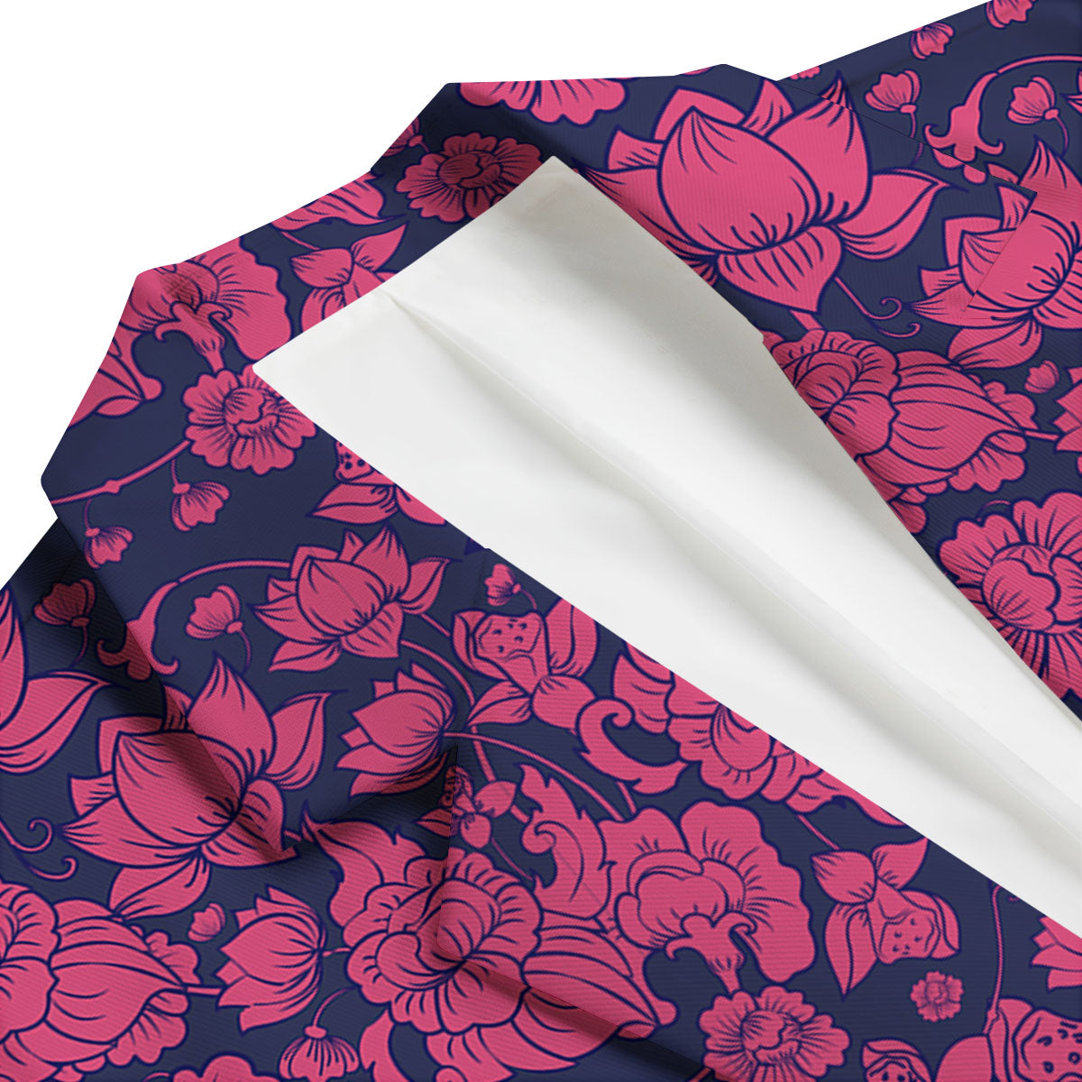 Pattern Print Lotus Men's Blazer-grizzshop