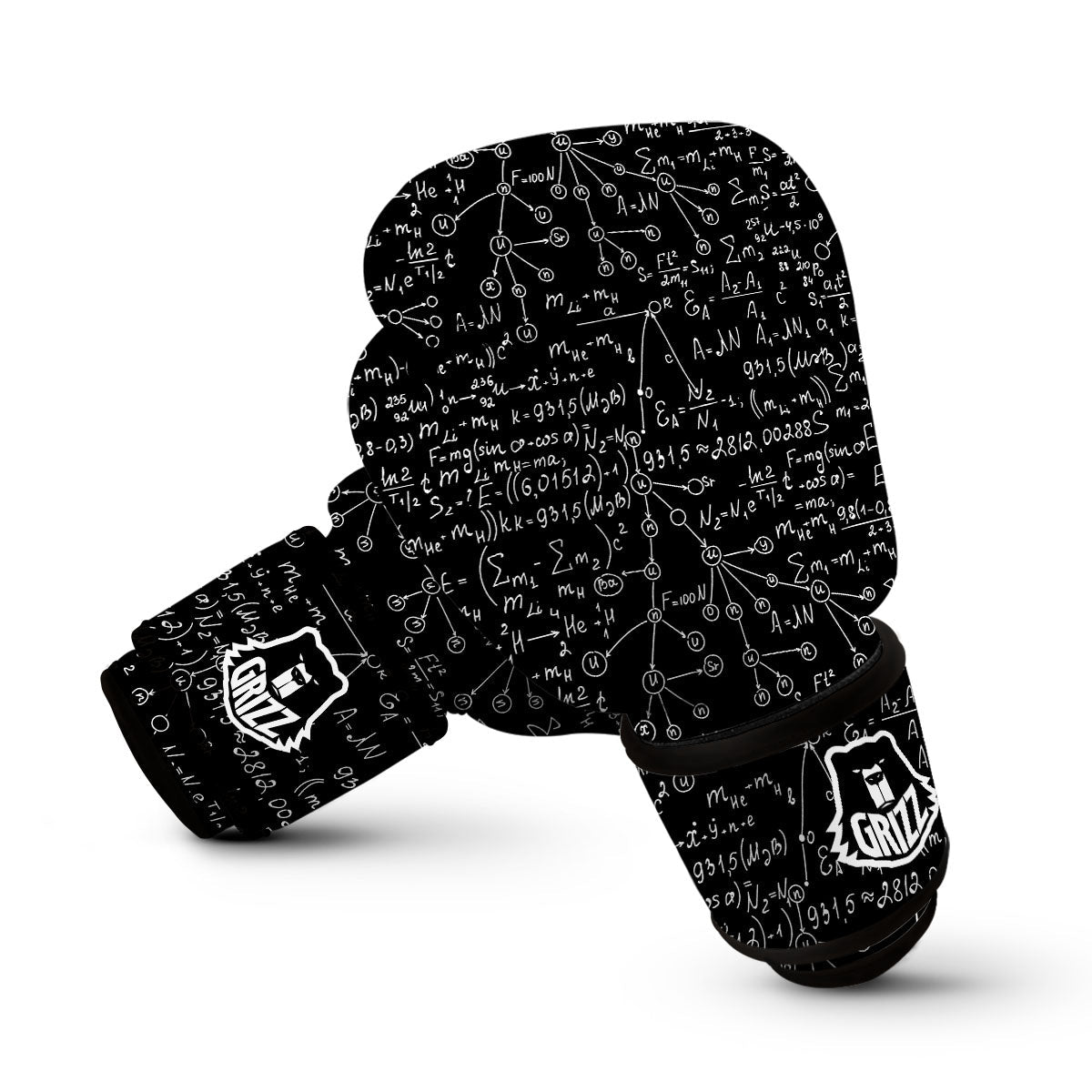 Pattern Print Math Boxing Gloves-grizzshop