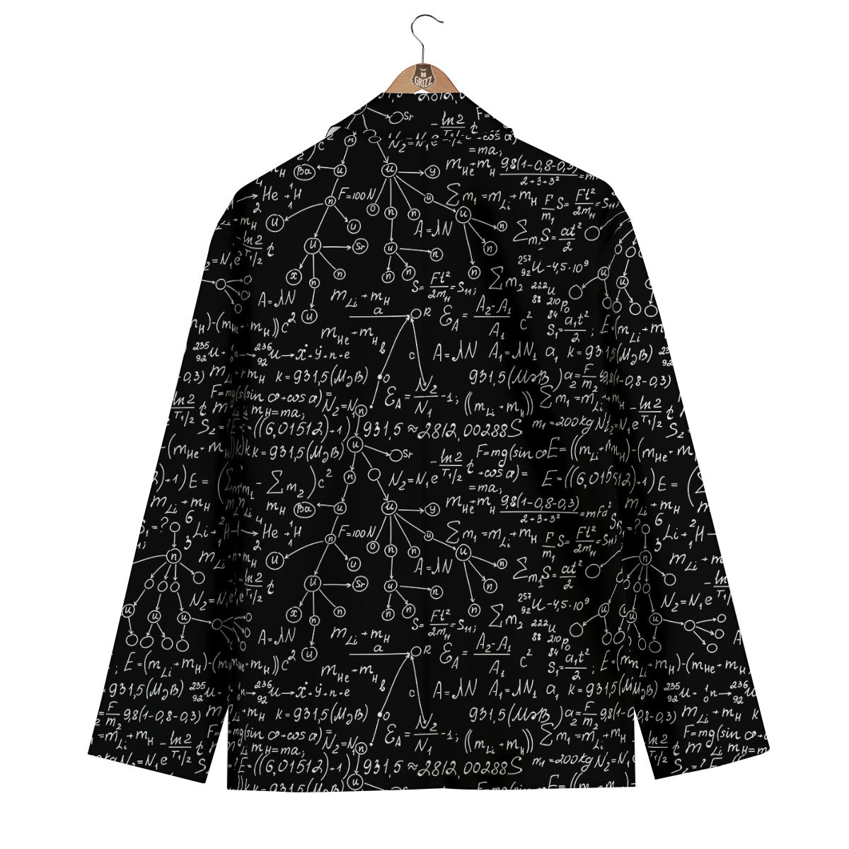 Pattern Print Math Men's Blazer-grizzshop
