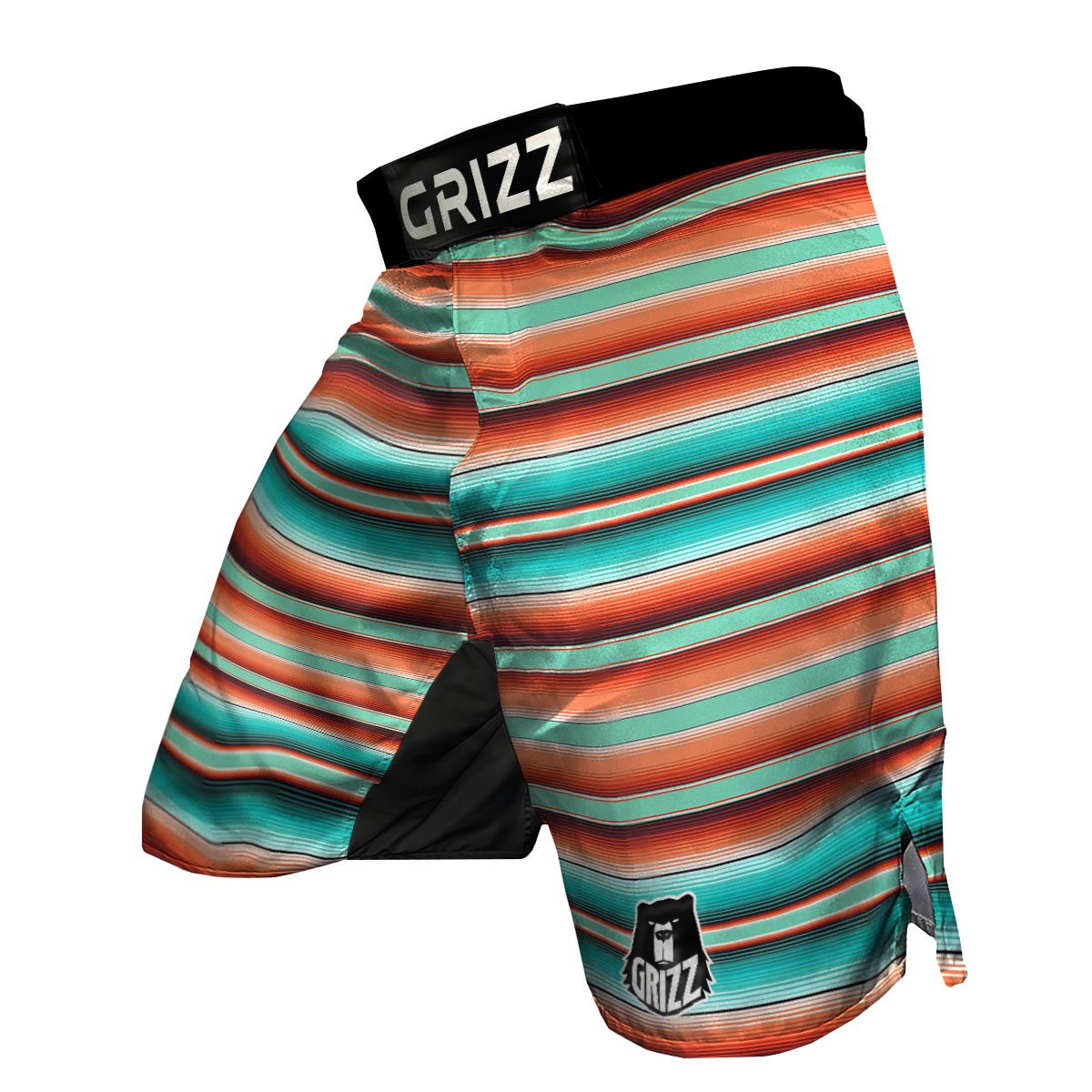 Pattern Print Mexican Blanket Baja Serape MMA Shorts-grizzshop