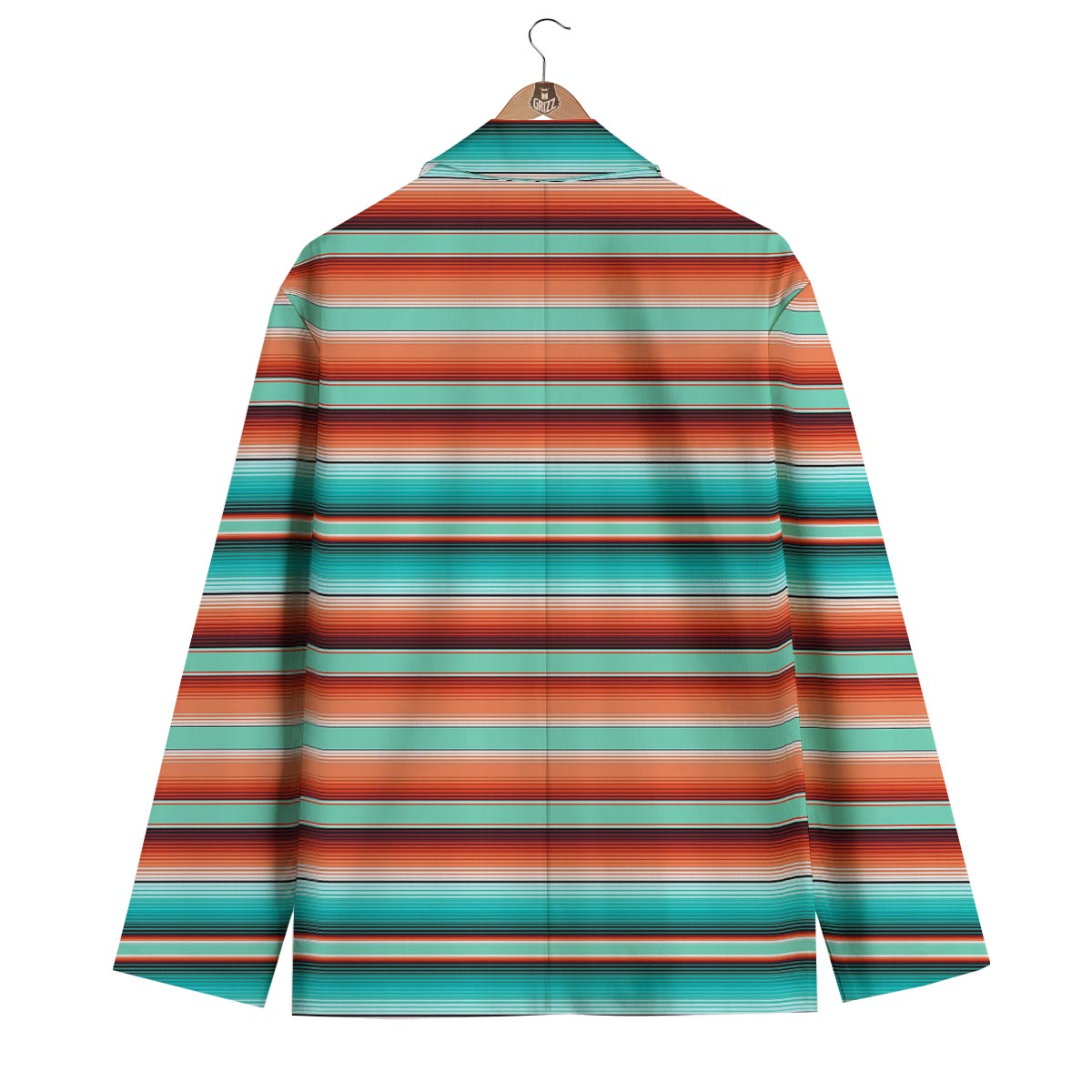 Pattern Print Mexican Blanket Baja Serape Men's Blazer-grizzshop