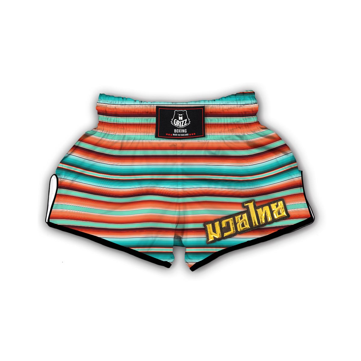 Pattern Print Mexican Blanket Baja Serape Muay Thai Boxing Shorts-grizzshop