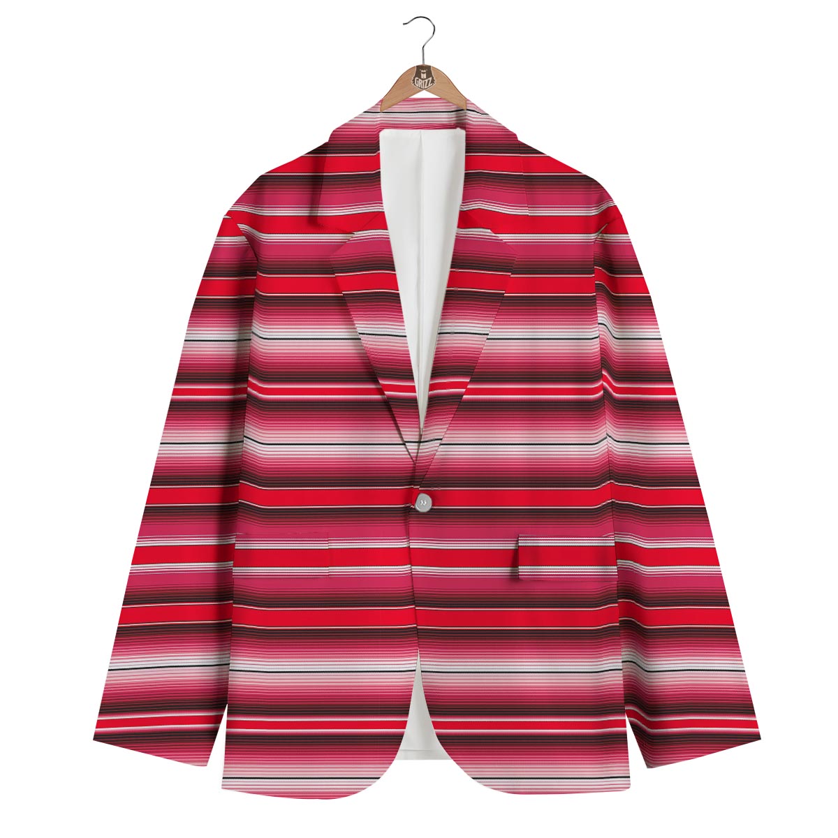 Pattern Print Mexican Serape Blanket Baja Men's Blazer-grizzshop