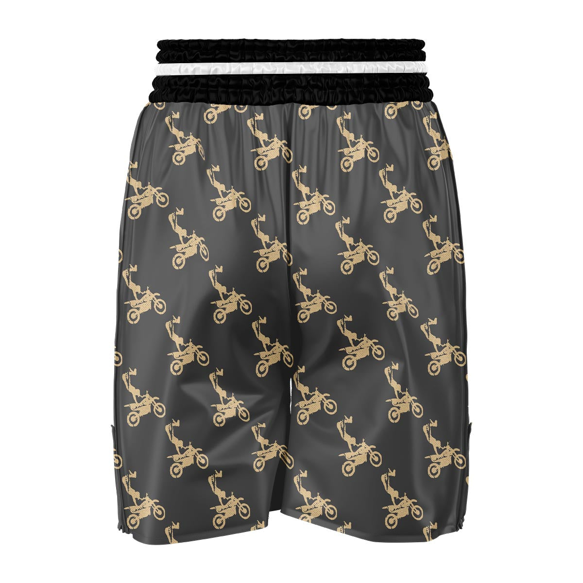 Pattern Print Motocross Boxing Shorts-grizzshop