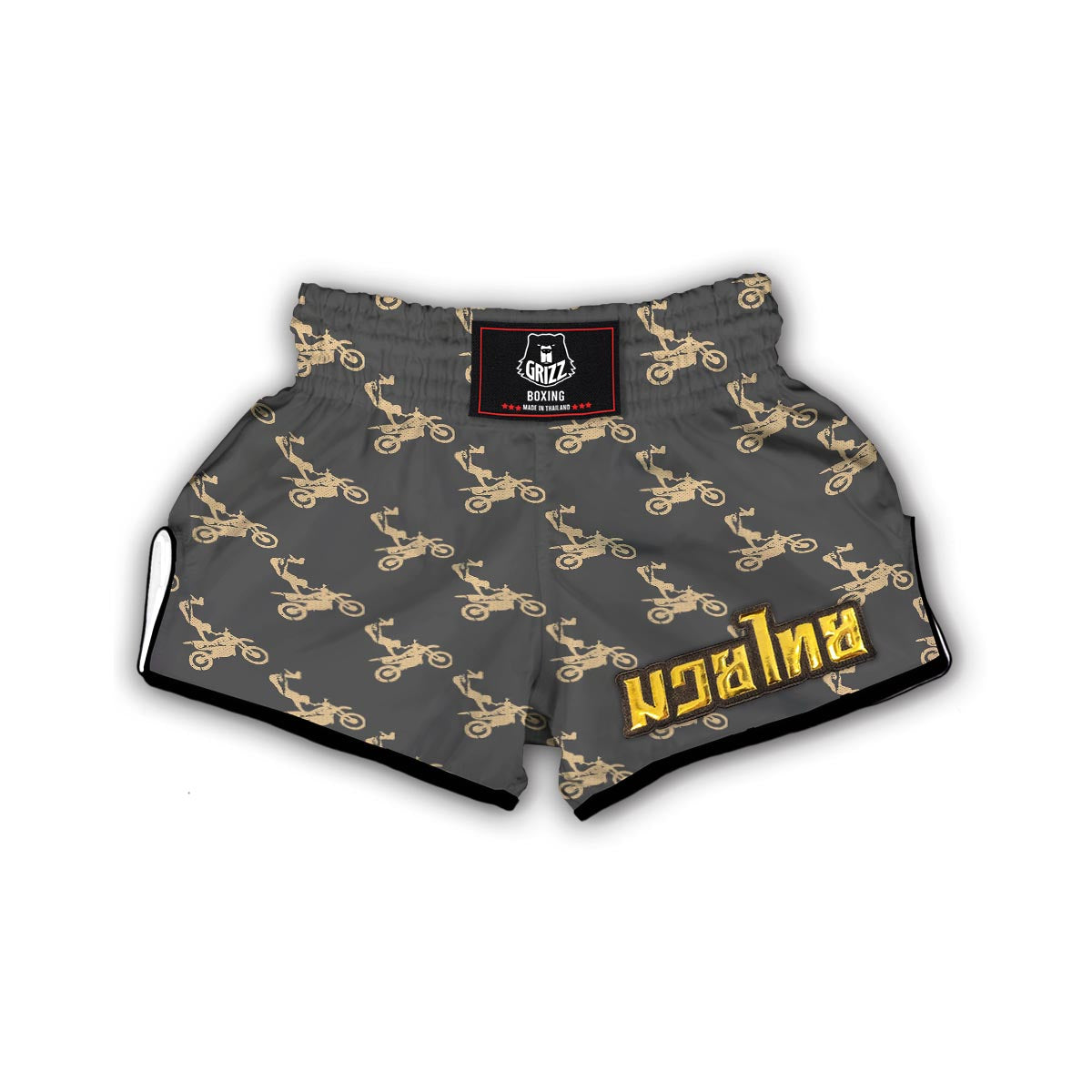 Pattern Print Motocross Muay Thai Boxing Shorts-grizzshop