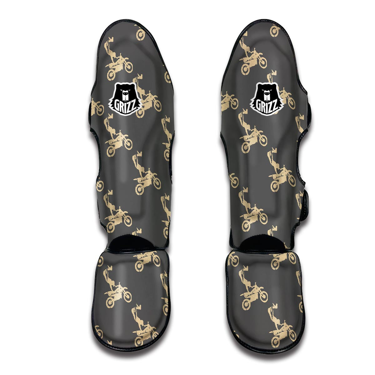 Pattern Print Motocross Muay Thai Shin Guards-grizzshop