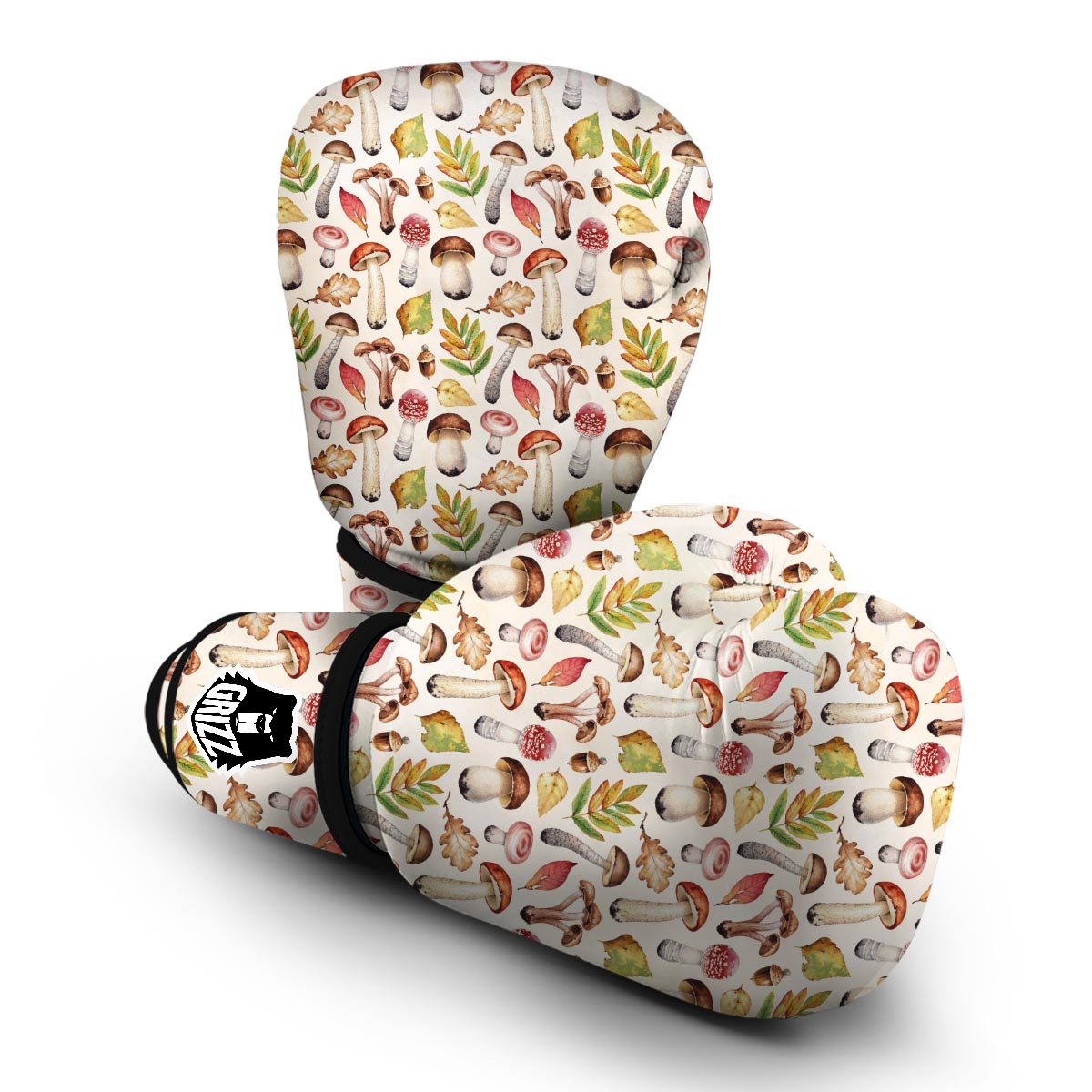 Pattern Print Mushroom Boxing Gloves-grizzshop