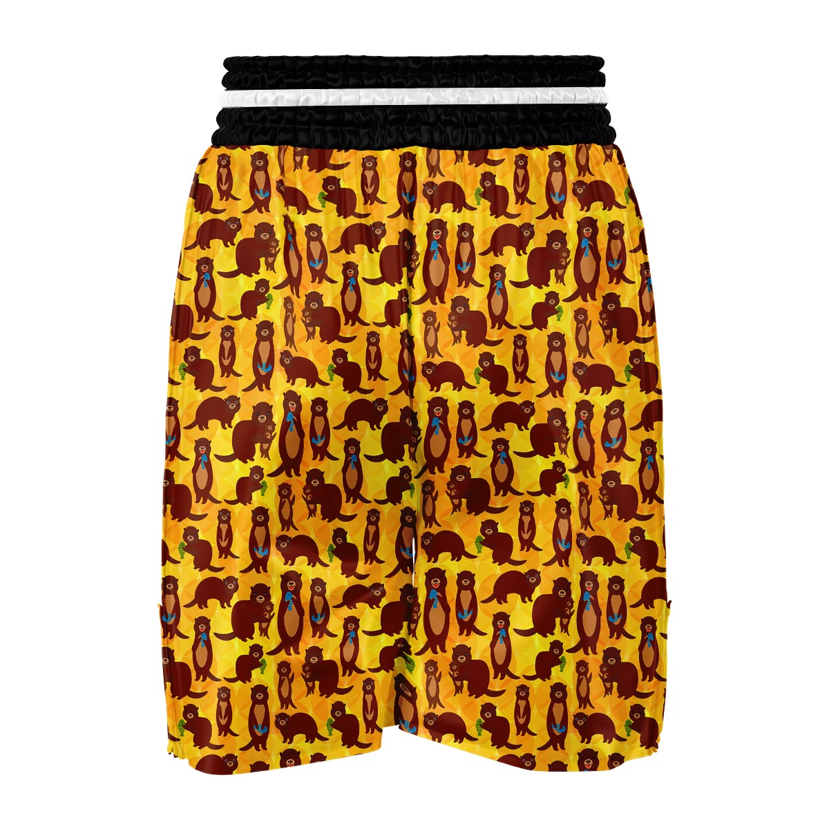 Pattern Print Otter Boxing Shorts-grizzshop