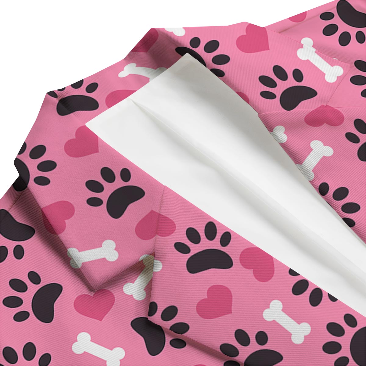 Pattern Print Paw Men's Blazer-grizzshop