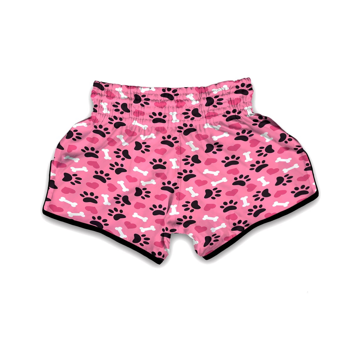 Pattern Print Paw Muay Thai Boxing Shorts-grizzshop