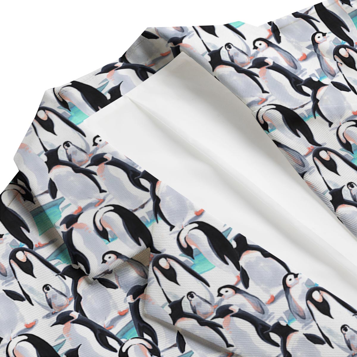 Pattern Print Penguin Men's Blazer-grizzshop