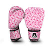 Pattern Print Pink Ribbon Breast Cancer Awareness Boxing Gloves-grizzshop