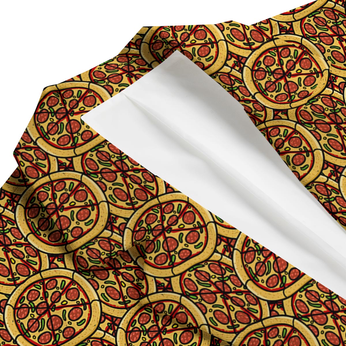 Pattern Print Pizza Men's Blazer-grizzshop