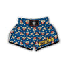 Pattern Print Popcorn Muay Thai Boxing Shorts-grizzshop