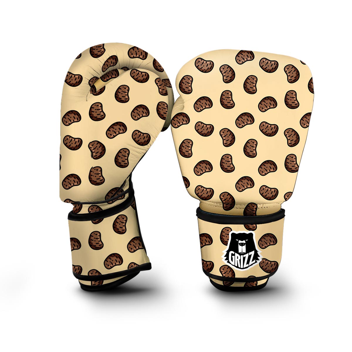 Pattern Print Potato Boxing Gloves-grizzshop