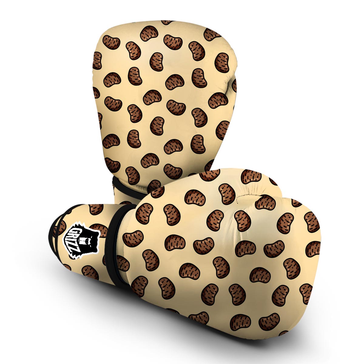 Pattern Print Potato Boxing Gloves-grizzshop