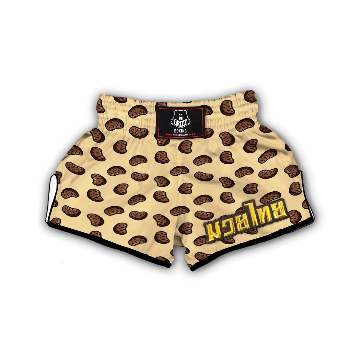 Pattern Print Potato Muay Thai Boxing Shorts-grizzshop