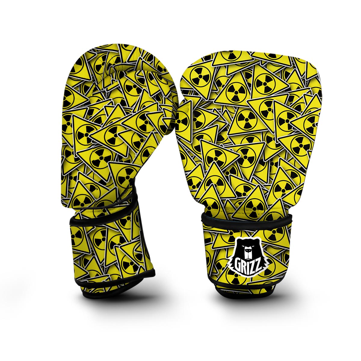 Pattern Print Radiation Boxing Gloves-grizzshop