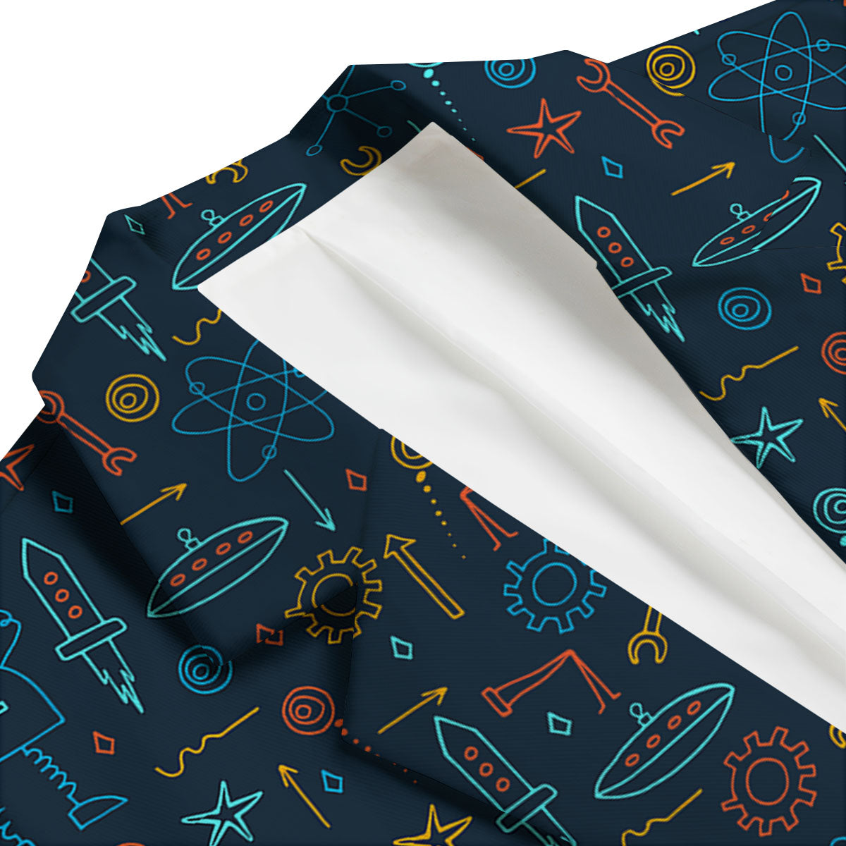 Pattern Print Robot Cyborg Men's Blazer-grizzshop