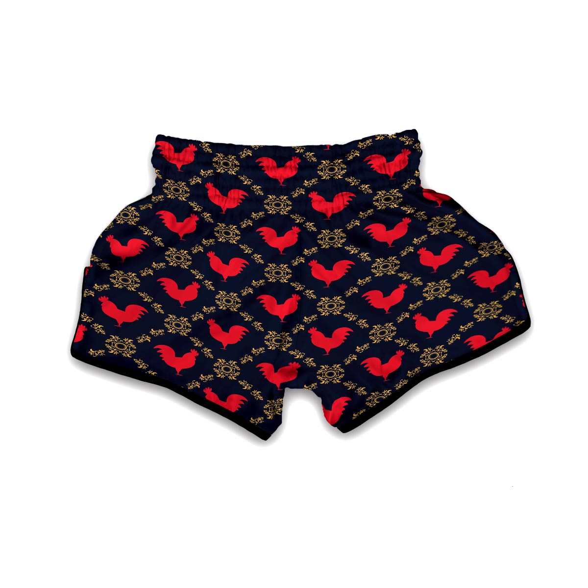 Pattern Print Rooster Muay Thai Boxing Shorts-grizzshop