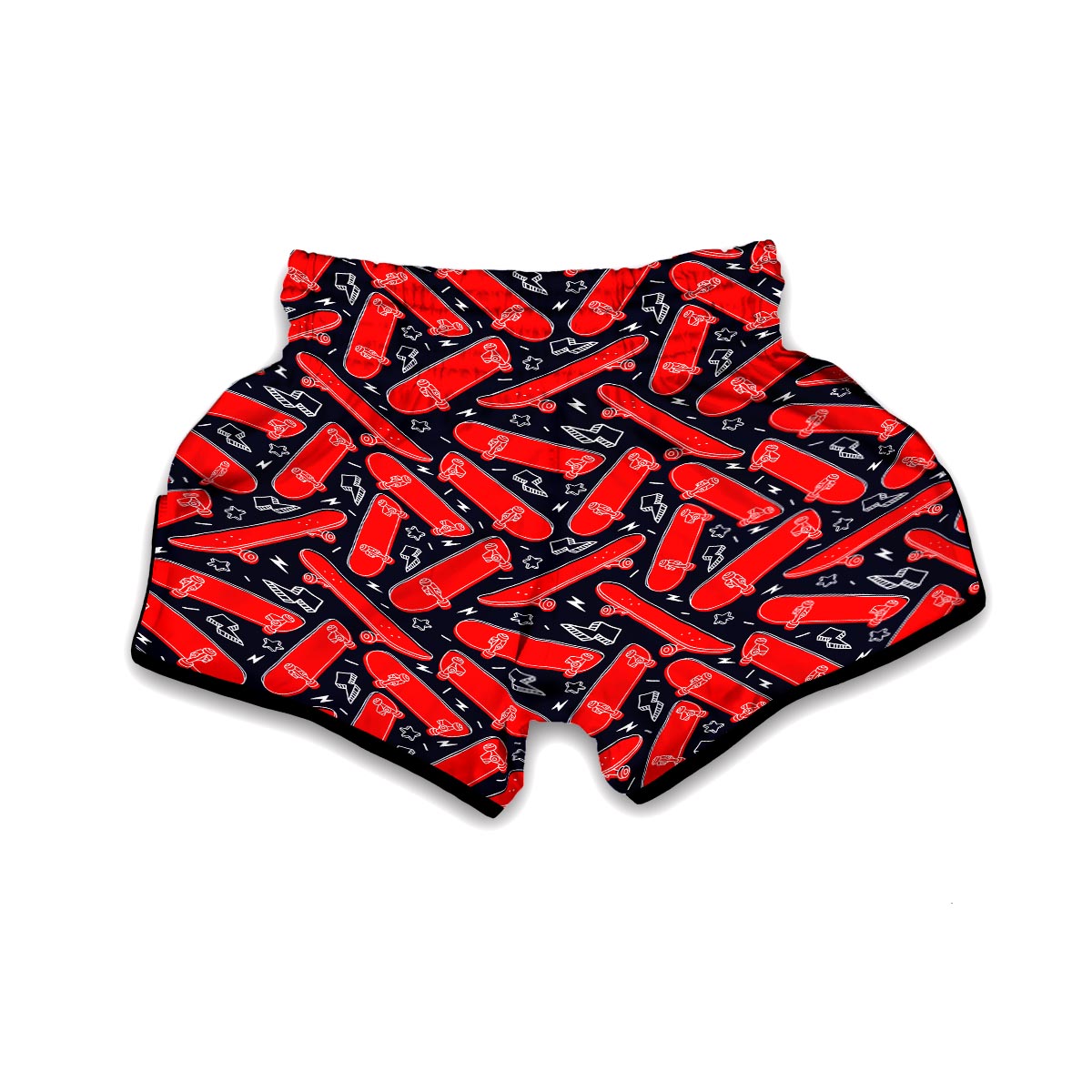 Pattern Print Skateboard Muay Thai Boxing Shorts-grizzshop