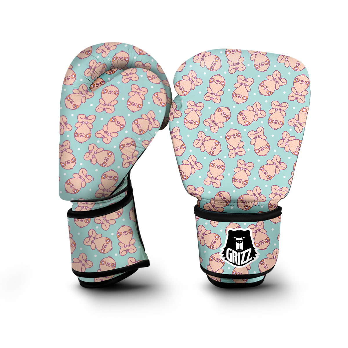 Pattern Print Sloth Boxing Gloves-grizzshop