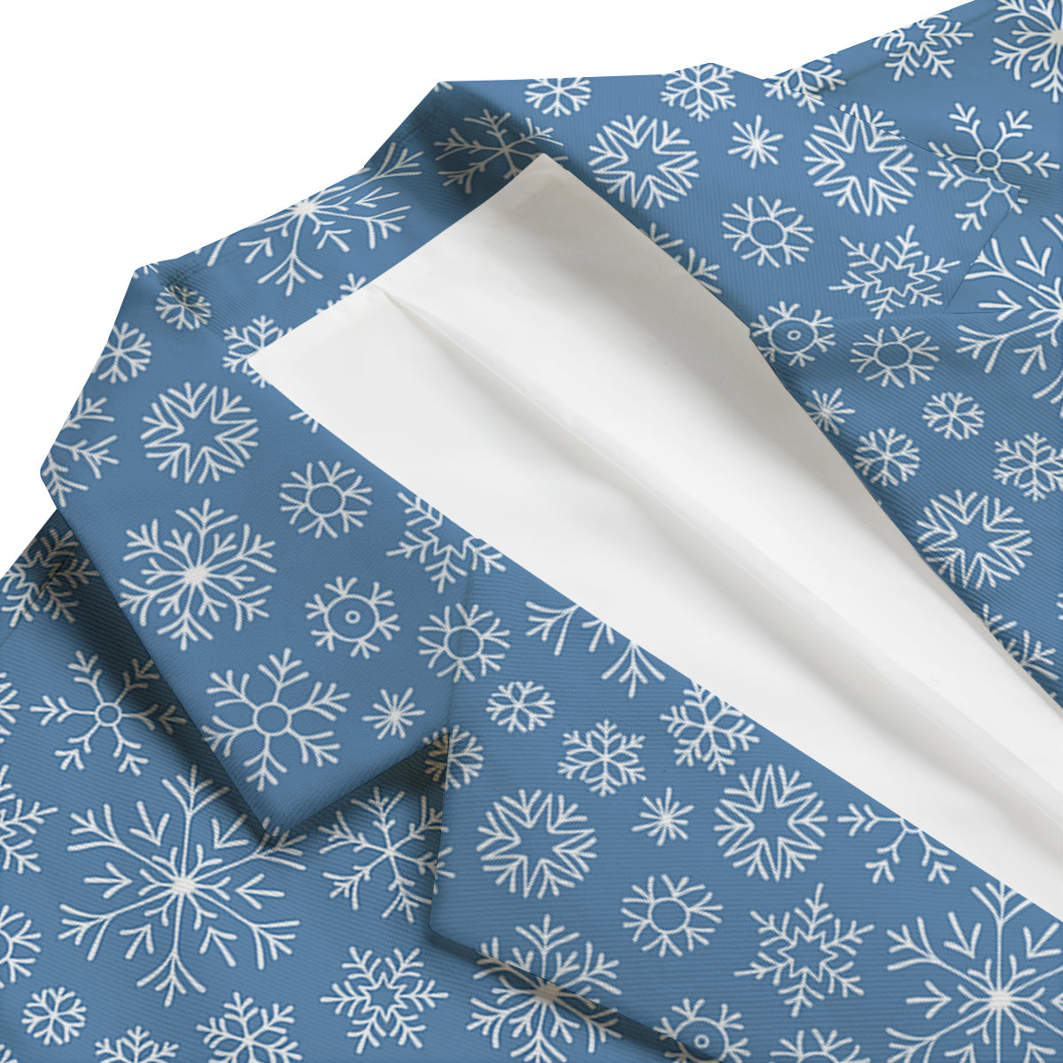 Pattern Print Snowflake Men's Blazer-grizzshop