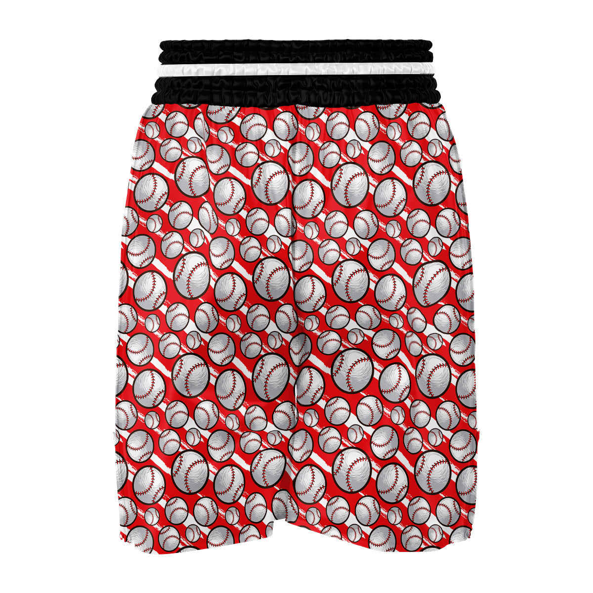 Pattern Print Softball Boxing Shorts-grizzshop
