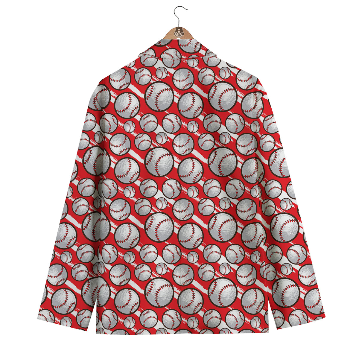 Pattern Print Softball Men's Blazer-grizzshop