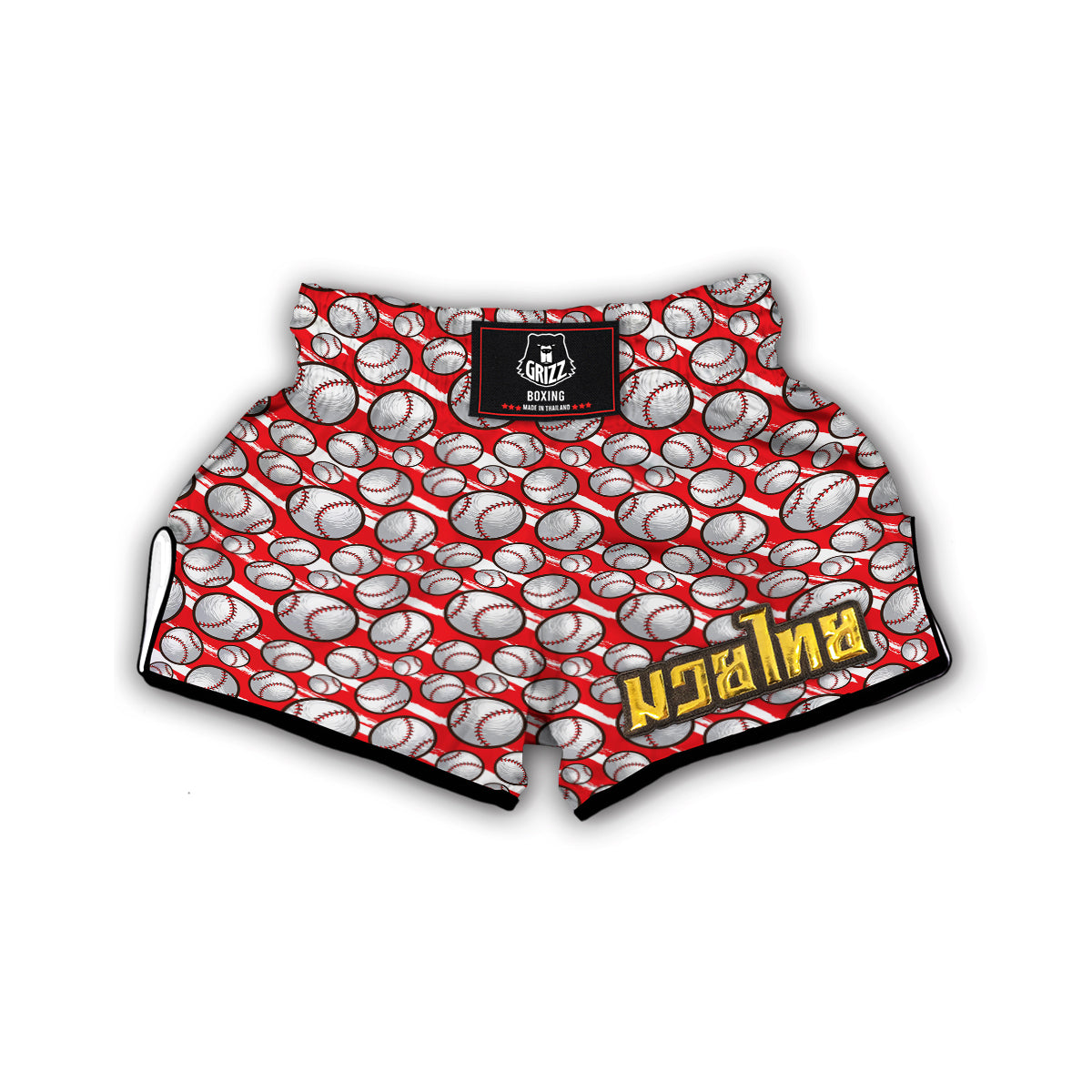 Pattern Print Softball Muay Thai Boxing Shorts-grizzshop