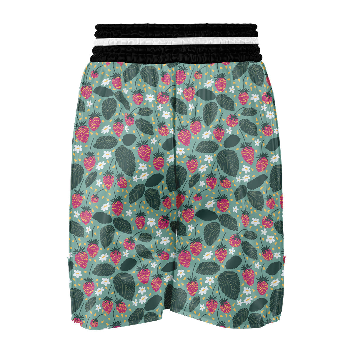 Pattern Print Strawberry Boxing Shorts-grizzshop