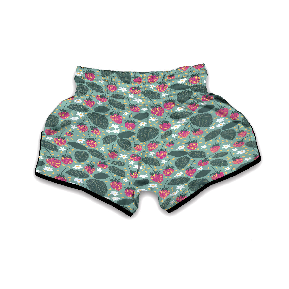 Pattern Print Strawberry Muay Thai Boxing Shorts-grizzshop