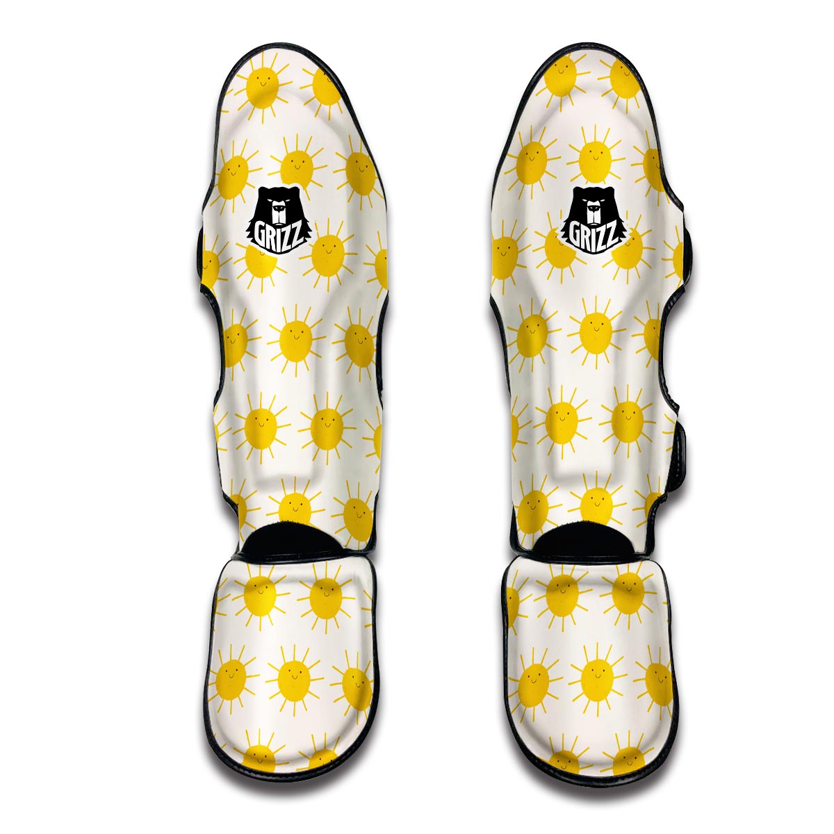 Pattern Print Sun Muay Thai Shin Guards-grizzshop