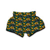 Pattern Print Sunflower Cartoon Muay Thai Boxing Shorts-grizzshop