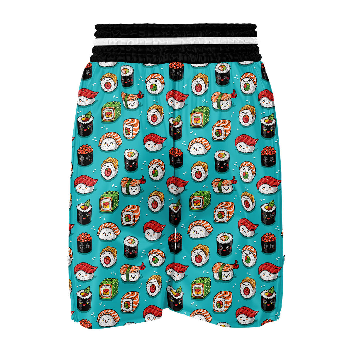Pattern Print Sushi Boxing Shorts-grizzshop