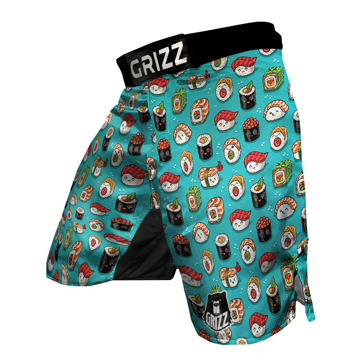 Pattern Print Sushi MMA Shorts-grizzshop