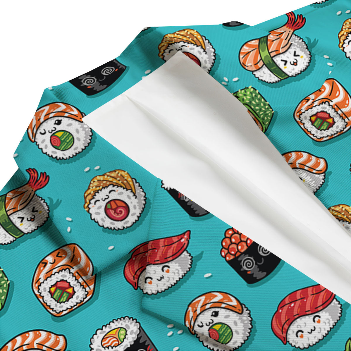 Pattern Print Sushi Men's Blazer-grizzshop
