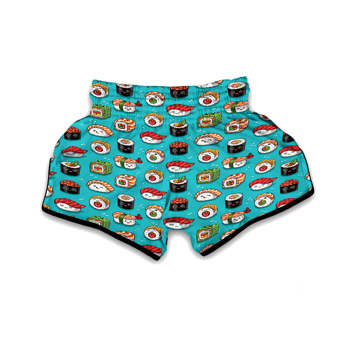 Pattern Print Sushi Muay Thai Boxing Shorts-grizzshop