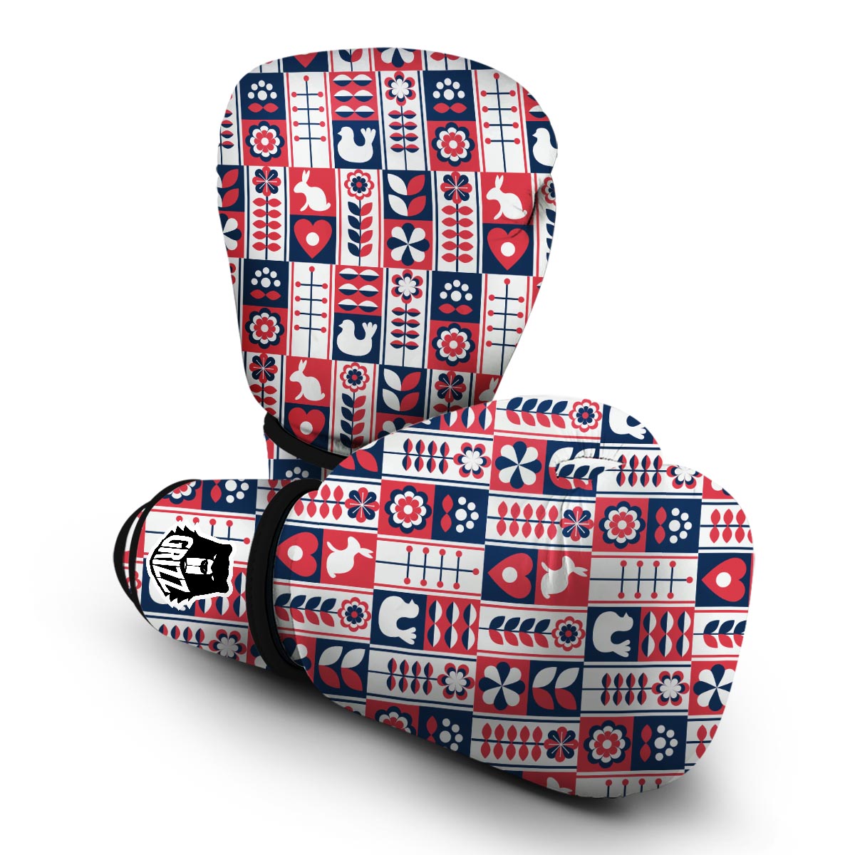 Pattern Print Swedish Boxing Gloves-grizzshop