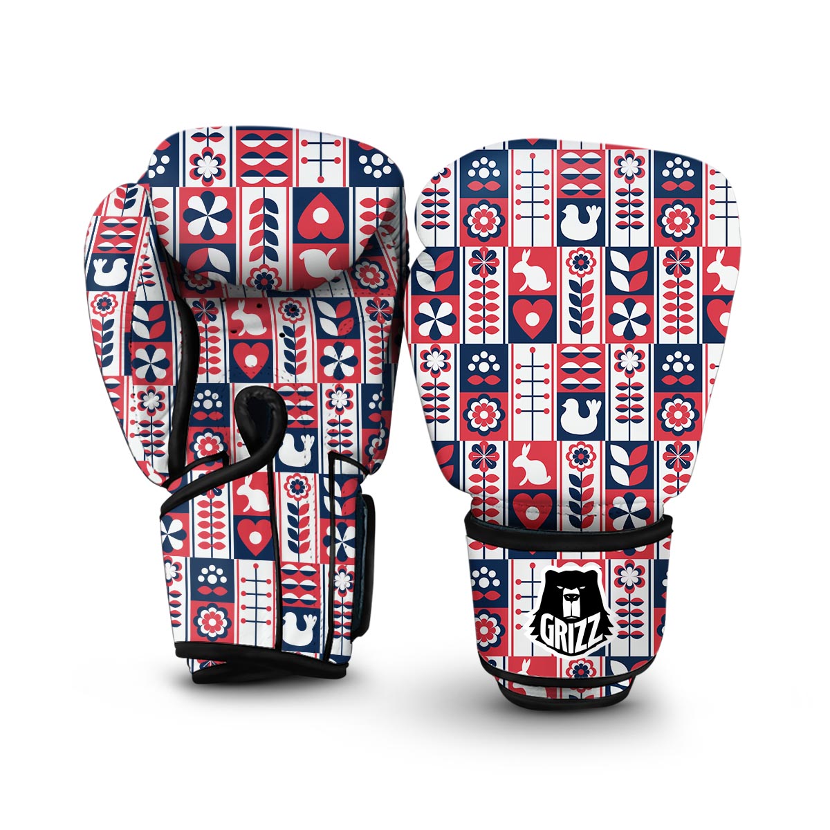 Pattern Print Swedish Boxing Gloves-grizzshop