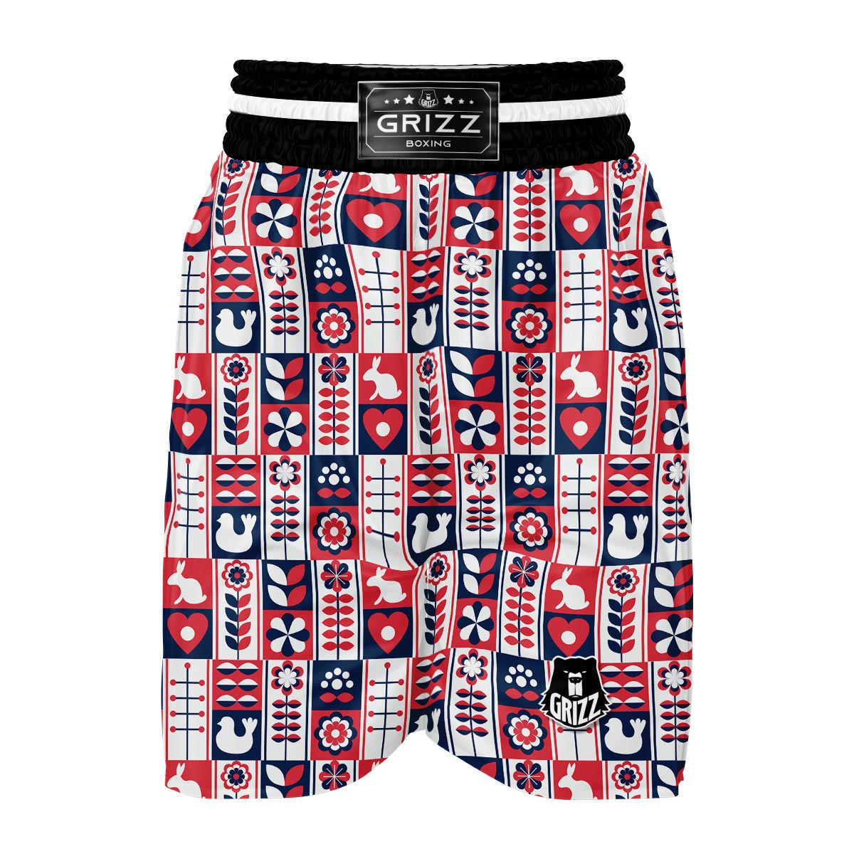 Pattern Print Swedish Boxing Shorts-grizzshop