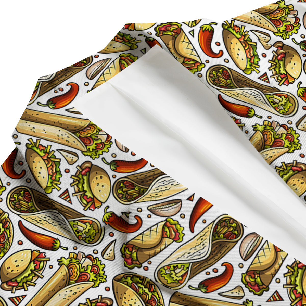 Pattern Print Taco Men's Blazer-grizzshop