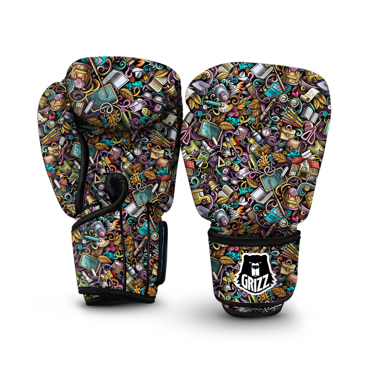 Pattern Print Teacher Boxing Gloves-grizzshop