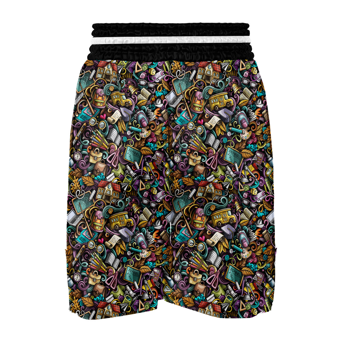 Pattern Print Teacher Boxing Shorts-grizzshop