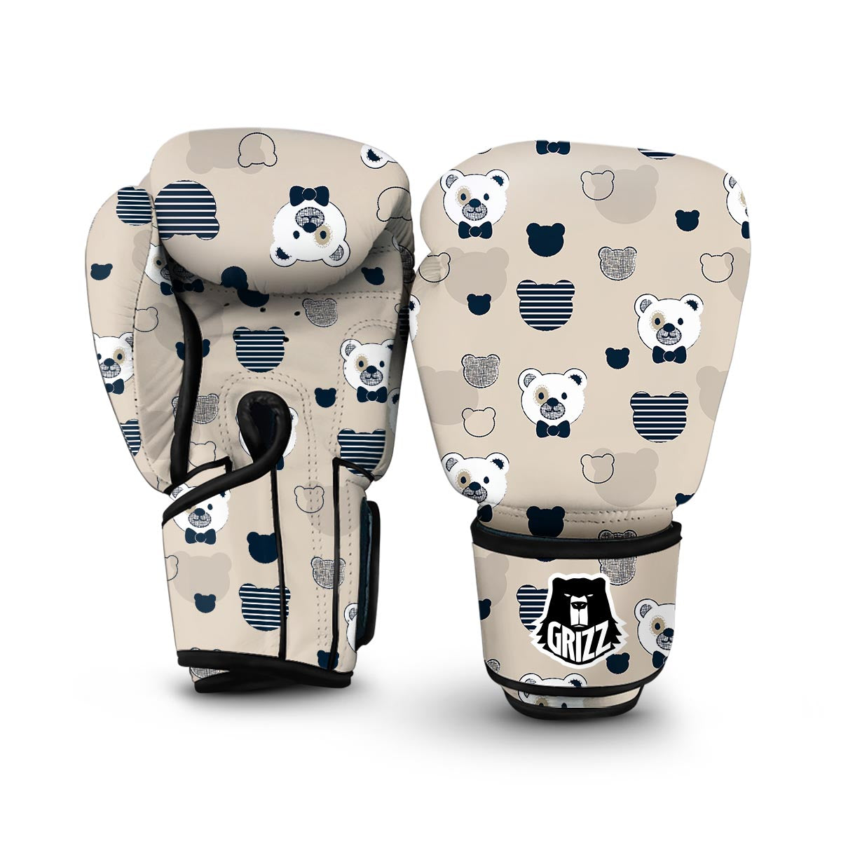 Pattern Print Teddy Bear Boxing Gloves-grizzshop