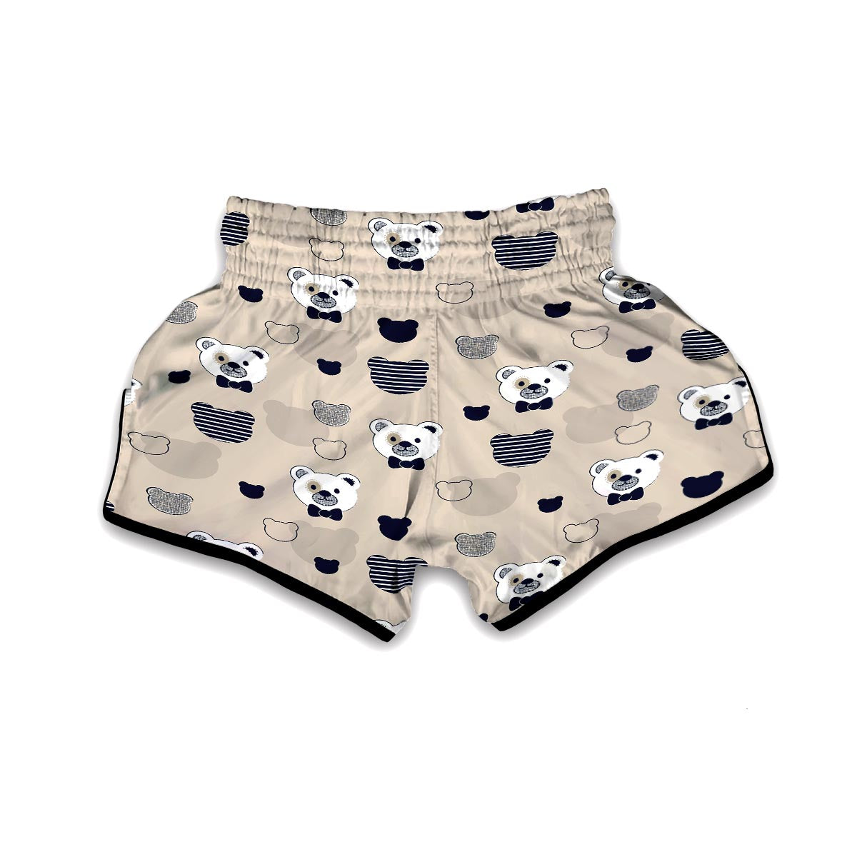 Pattern Print Teddy Bear Muay Thai Boxing Shorts-grizzshop
