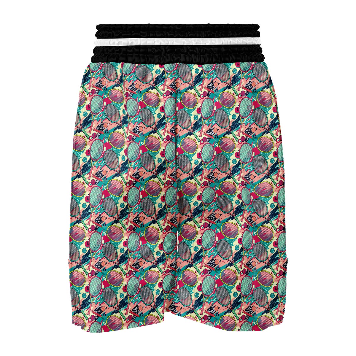 Pattern Print Tennis Boxing Shorts-grizzshop